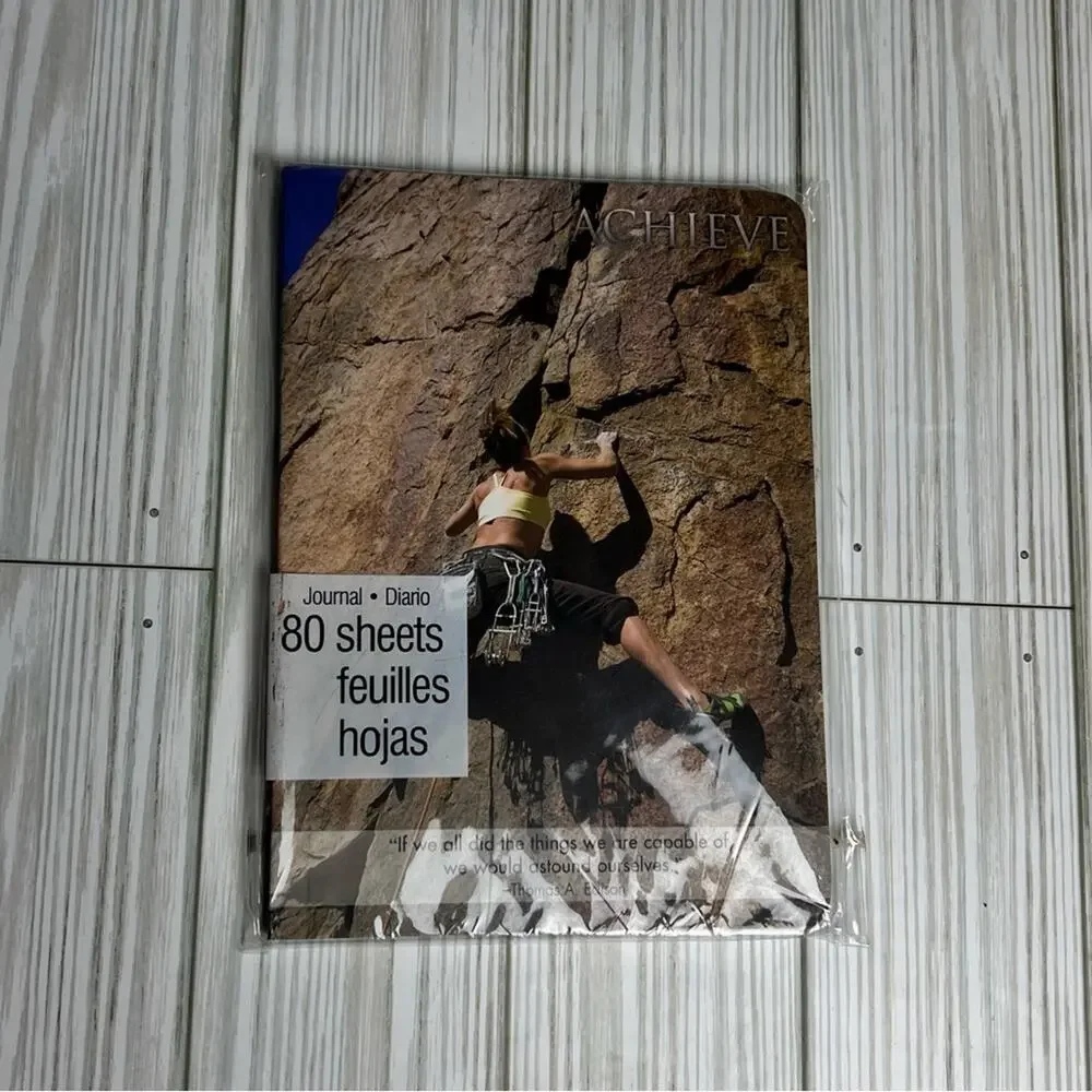 ACHIEVE Graphic Design Cover Fitness Lined Ruled 80 Pages Journal  NWT